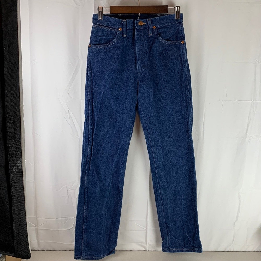 Wrangler 13MWZ Jeans Mens 29x33 Blue Cowboy Cut High Rise Straight Leg Denim